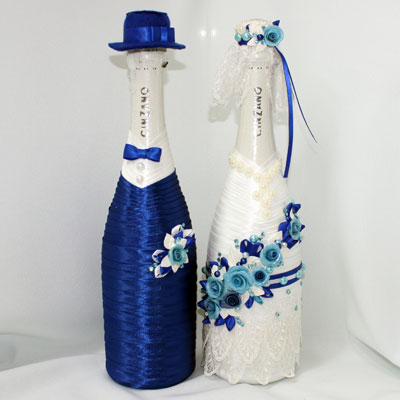 Шампанское свадебная пара «Синее небо»
