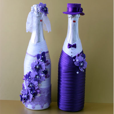 Шампанское свадебная пара "Орхидеи"